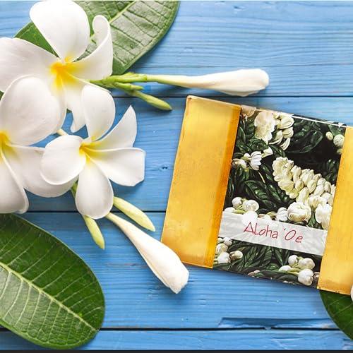 Nabila K Glycerin Bar Soap Aloha 'Oe Scent - Natural, Vegan-Friendly, Hypoallergenic - Moisturizing and Hydrating with 100% Vegetable Glycerin - Sulfate-Free, Paraben-Free, Chemical-Free - 4.5 oz