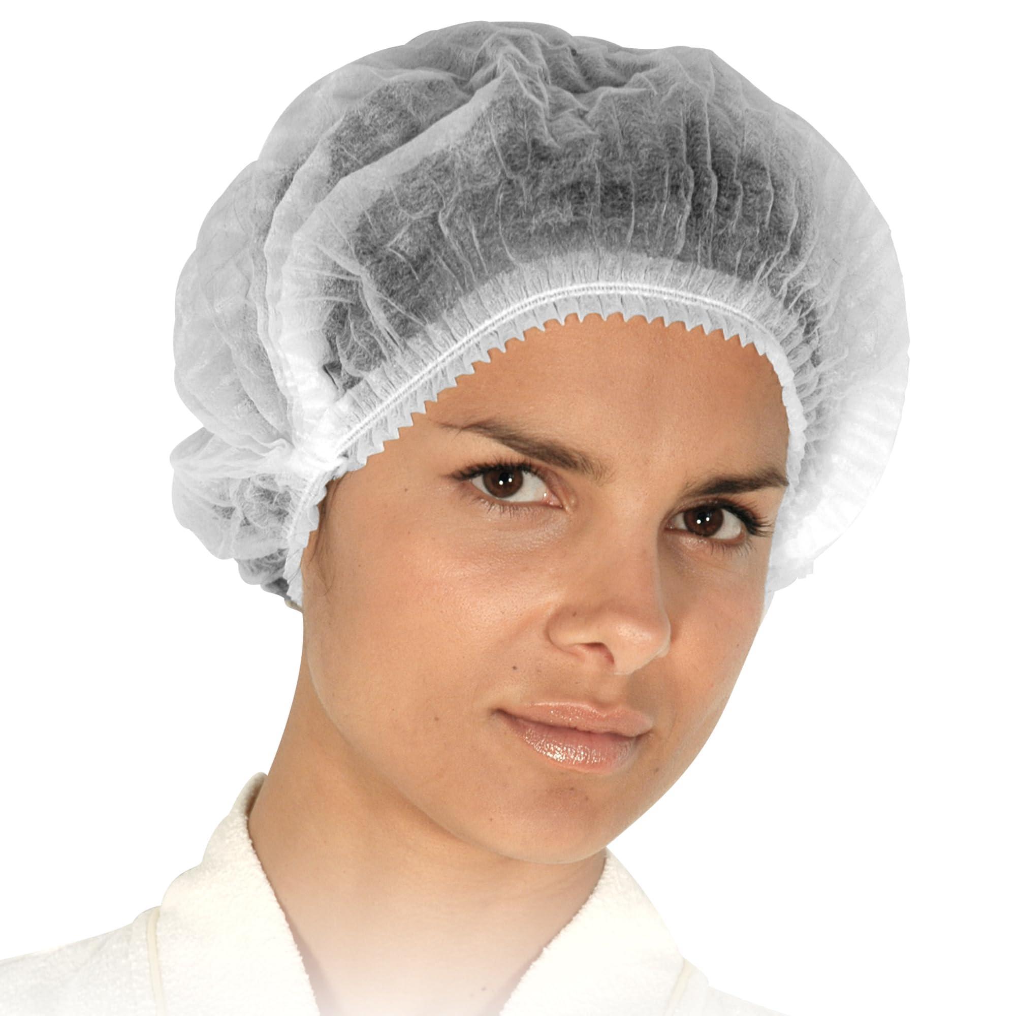 APPEARUS Disposable Bouffant Caps - APPEARUS Disposable Hair Cover Caps for Spa and Salon (White) (100 Count)