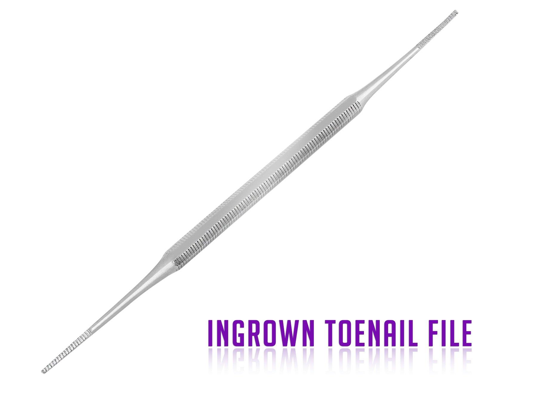 BlueOrchids BlueOrchids Pedicure Kit: Ingrown Toenail Tool- Nail File and Lifter Set. Premium Grade Stainless Steel Nail Tools Supplies