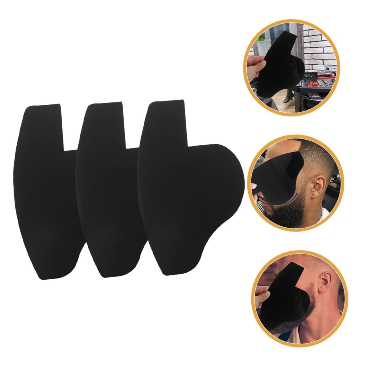 DOITOOL 3pcs Card Hairline Guide Shaping Tool Men Beard Shaping Tool Beard Shaping Template Men Hairline Enhancing Card Beard Template for Men Hairline Design Card