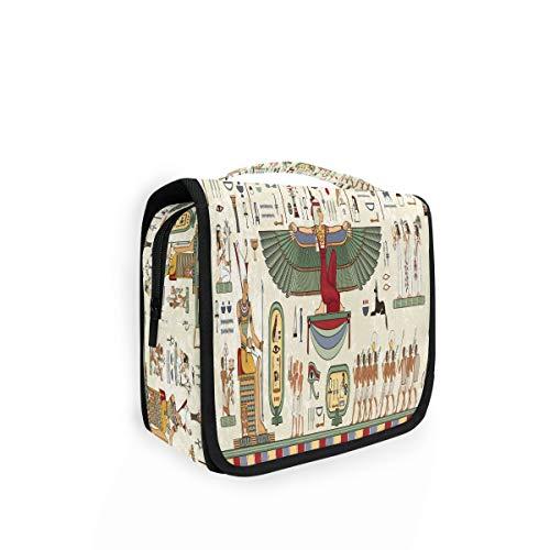 HMZXZ HMZXZ Hanging Travel Ancient Egypt Pattern Toiletry Bag Folding Bathroom Gym Organizer Portable Cosmetic Wash Bag for Women Girls