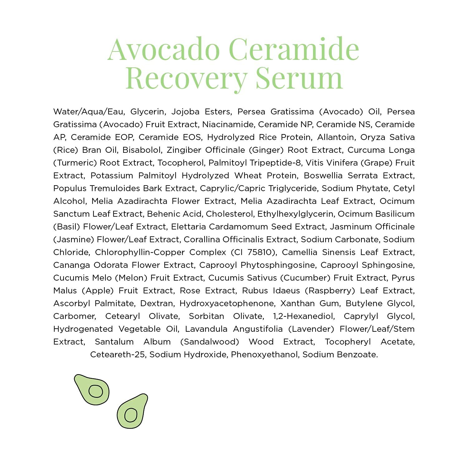 Glow Recipe Glow Recipe Avocado Ceramide Serum - Soothing, Hydrating Face Serum for Women & Men, Redness Relief & Skin Barrier Repair - Lightweight, Milky Korean Skincare for Dry, Sensitive Skin (30 ml)