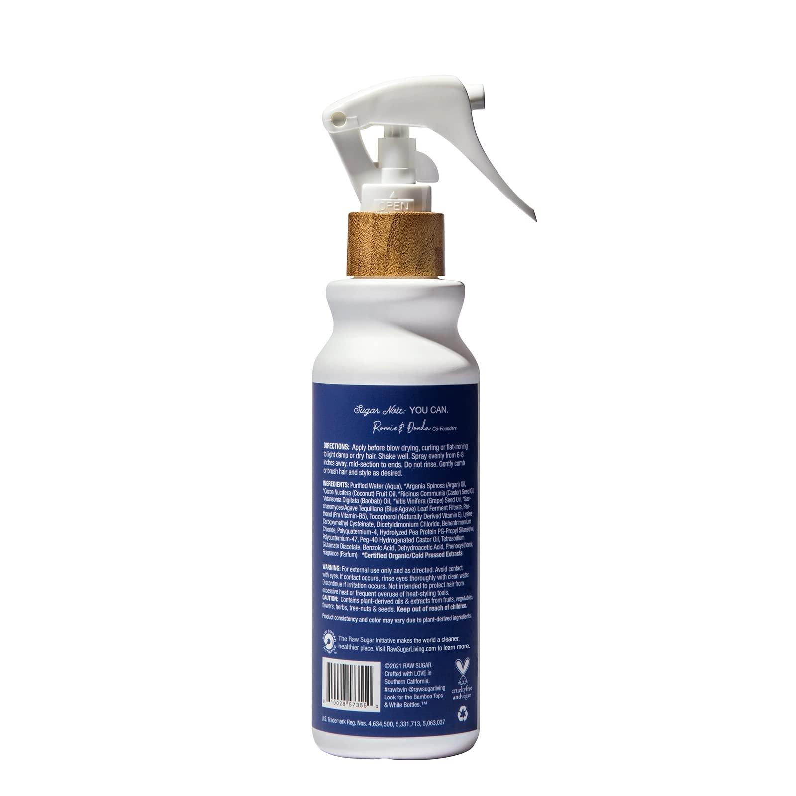 RAW SUGAR RAW SUGAR Multi-Miracle Hair Mist | Leave-In Conditioner & Heat Protectant | Coconut Milk + Blue Agave | 6 oz