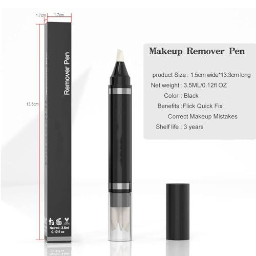 Easilydays Easilydays Eye Makeup Remover Pen, Makeup Remover Eraser Stick Corrector Stick Lipstick Eyeliner Eraser for Instant Touch Up Correction, Mascara Smudges Correction,Travel-Friendly Makeup Removing Pen With 3 Replacement Heads