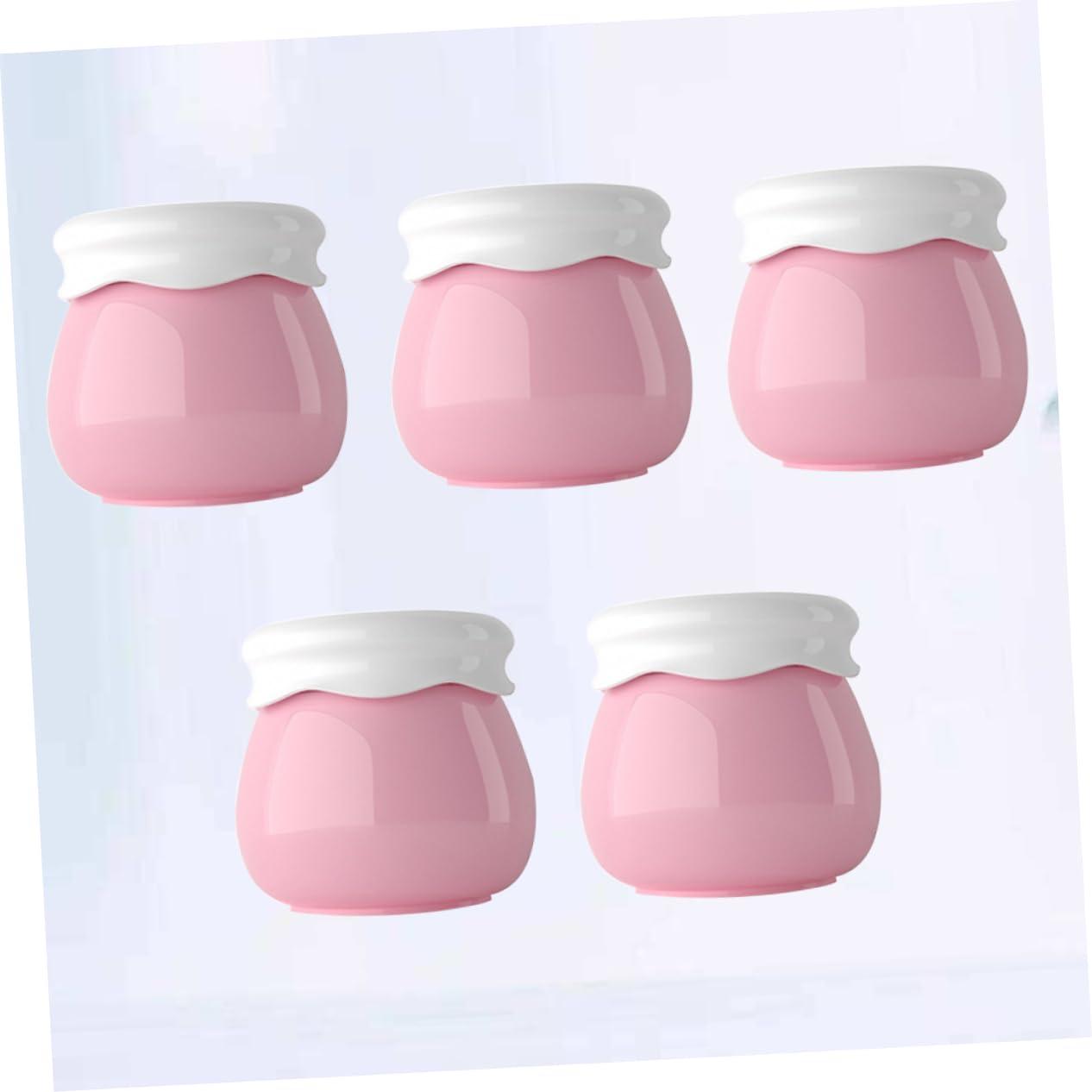 Angoily Angoily 10 Pcs Cream Cosmetic Jars Makeup Travel Containers Travel Toiletries Containers Rhinestone Storage Case Cream Makeup Lotion Bottles Cosmetic Bottles Pink Bottled Make up