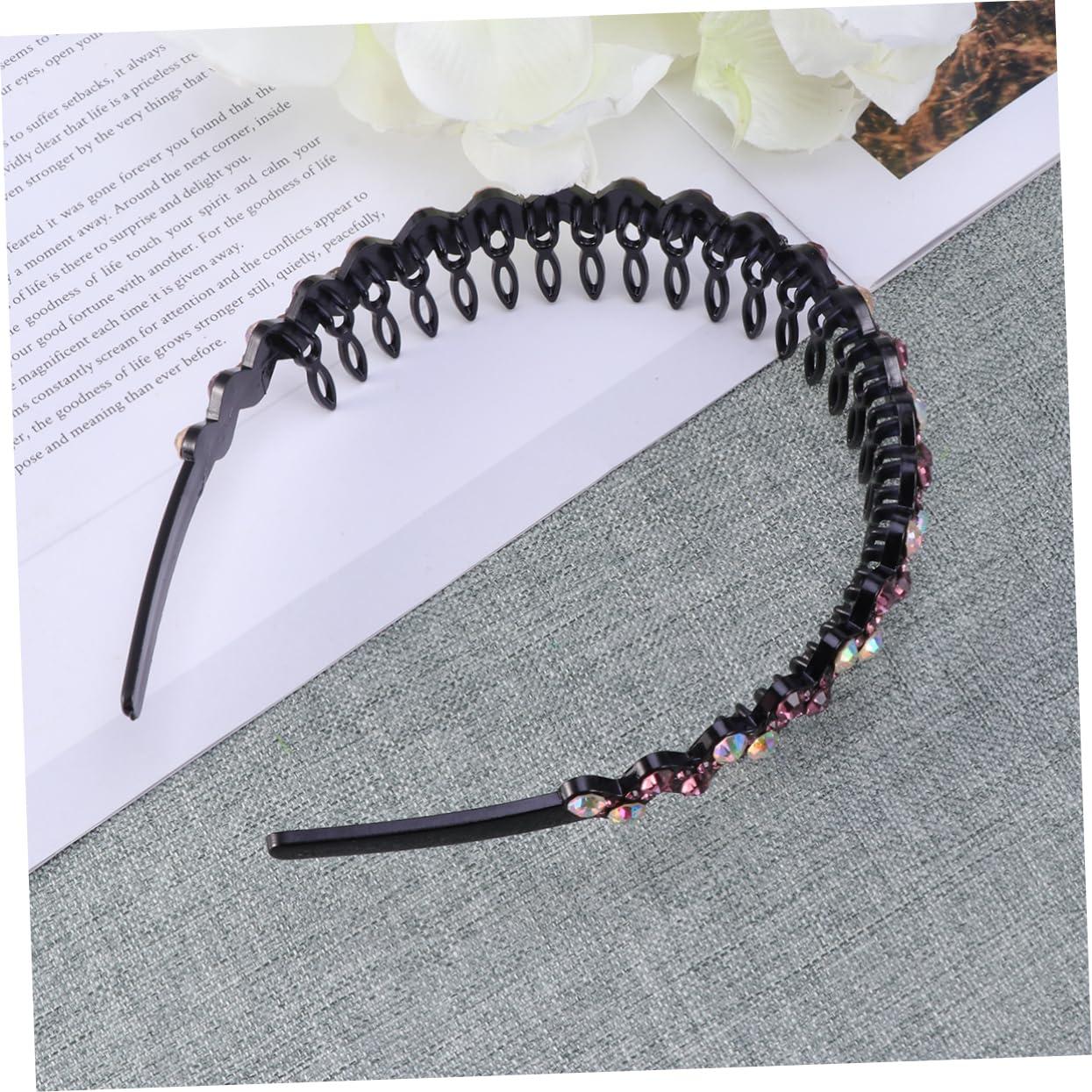 NOLITOY NOLITOY Toothed Hair Crystal Teeth Comb Headband Wave Hair Accessories for Women and Purple + AB Stylish Hair Beauty Tools for Everyday Use