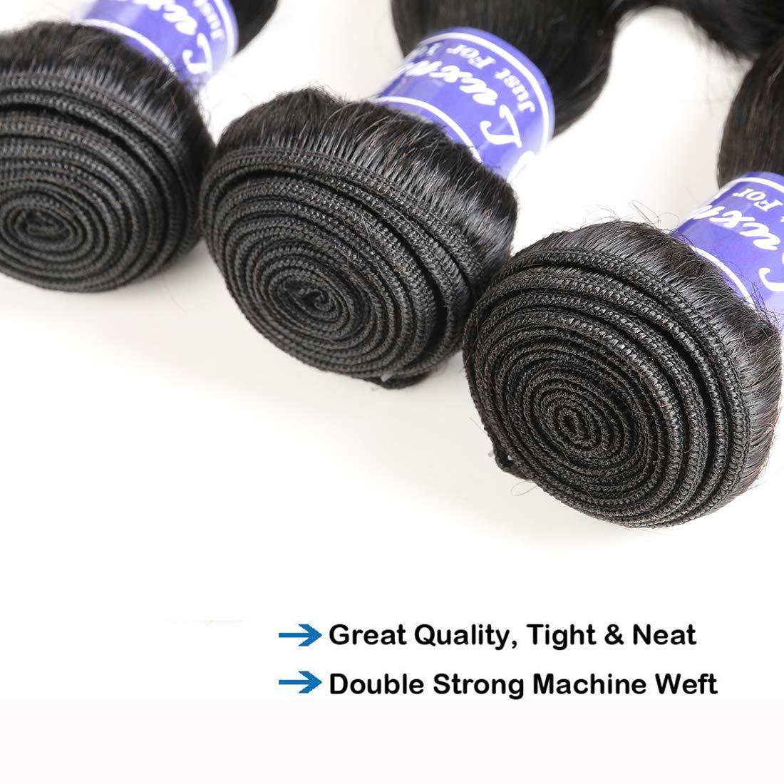 Luxnovolex Luxnovolex Brazilian Hair Bundles Body Wave Unprocessed 100% Human Hair Bundles Brazilian Virgin Short Human Hair Extensions 300g