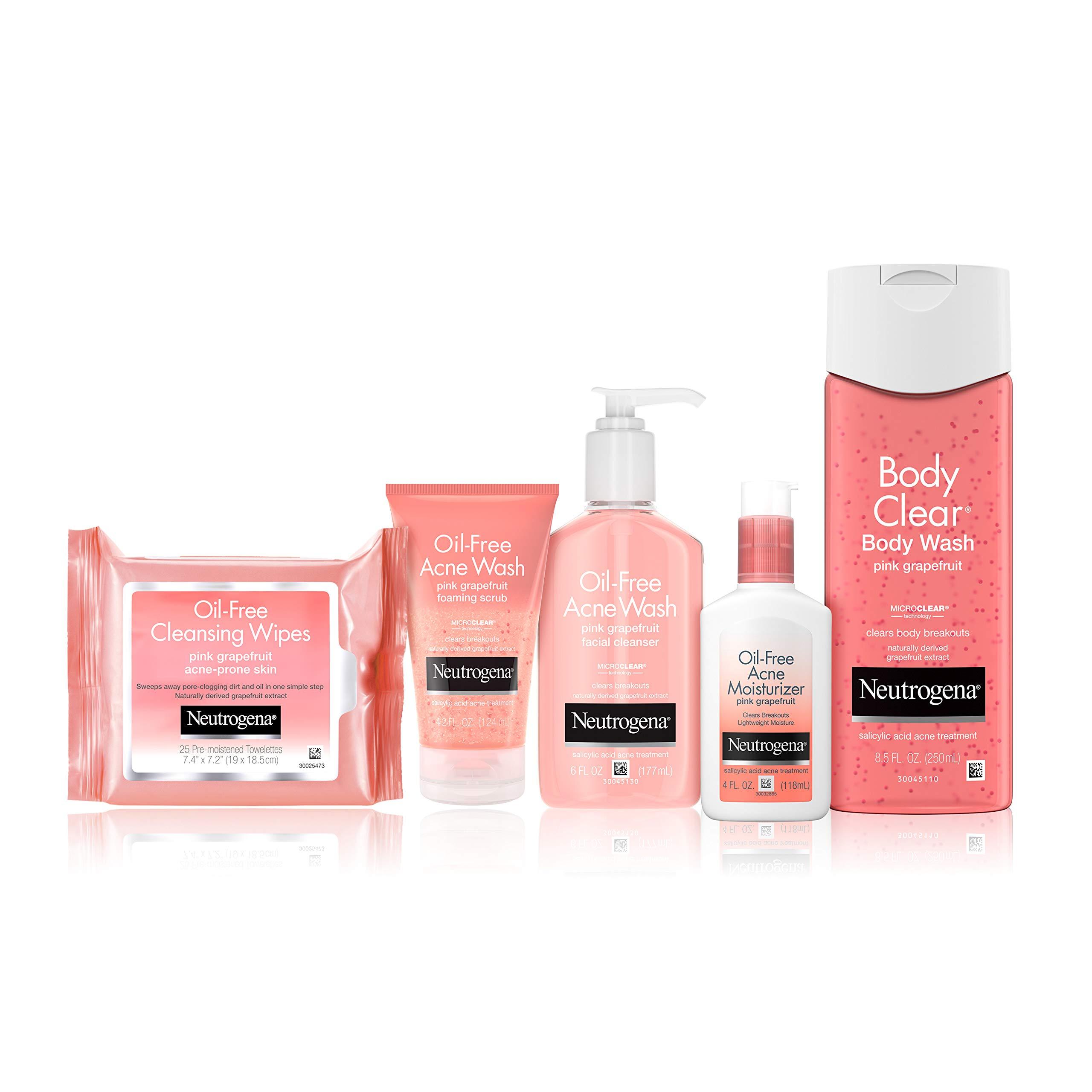 Neutrogena Neutrogena Body Clear Acne Treatment Body Wash with 2% Salicylic Acid Acne Medicine to Prevent Body Breakouts,Pink Grapefruit Shower Gel for Back,Chest & Shoulders,Vitamin C,8.5 fl. oz (Pack of 3)