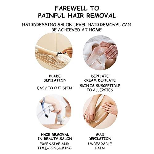 CGJLSM Painless Hair Removal Epilator, Physical Depilation Pad, Portable Exfoliating Tool for Leg Arm Back Lightweight Crystal Hair Eraser (White)