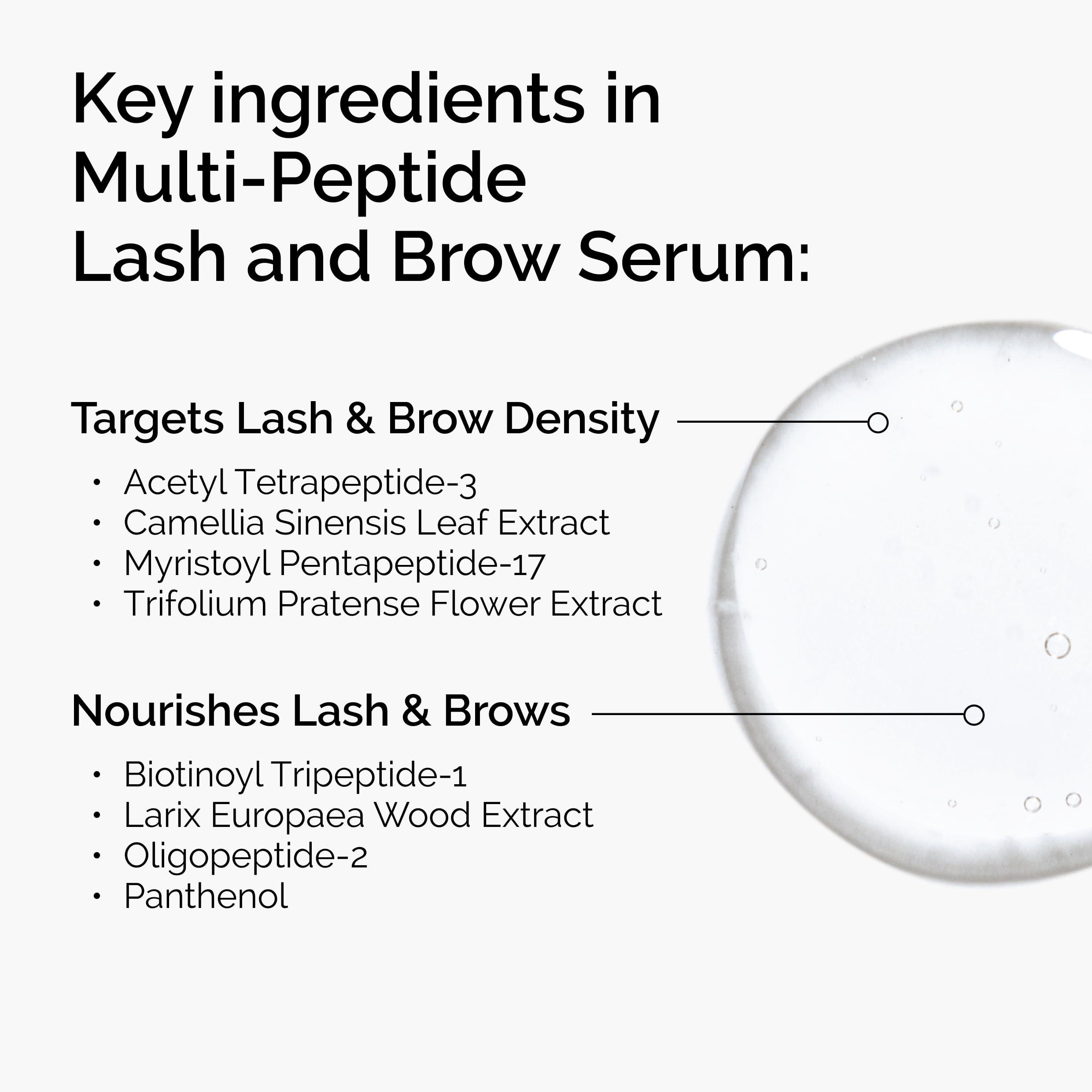 The Ordinary The Ordinary Multi-Peptide Lash and Brow Serum, Peptide-Powered Formula for Thicker, Fuller Looking Lashes & Brows, 0.16 Fl Oz