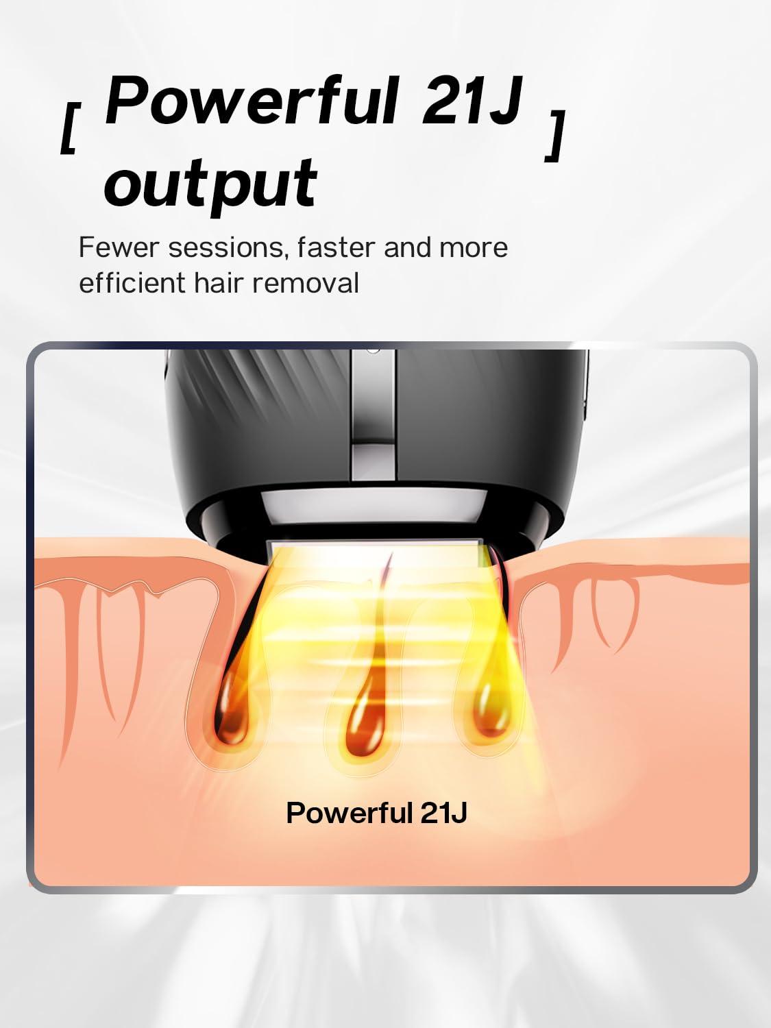 Blex Blex Laser Hair Removal for Women and Men, IPL Hair Removal Device Effective in 2 Weeks, with Ultra-Fast 0.2s Light Emission, Comfortable and Painless