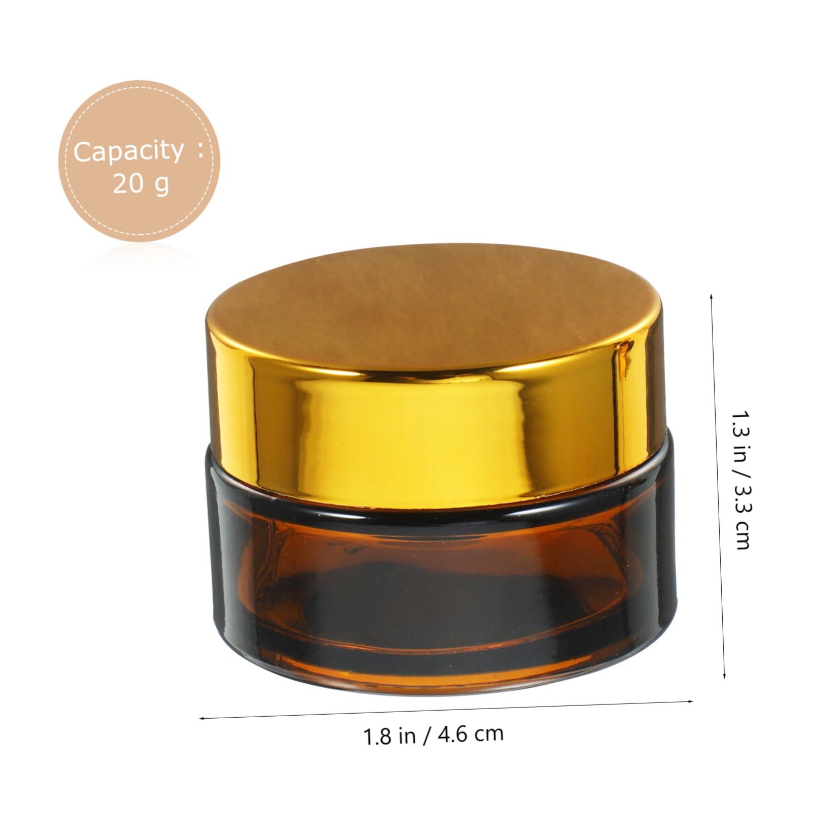 Hemoton Hemoton Cosmetic Packaging Bottles 6pcs Set Cream Bottle Brown Glass Storage Holder Subpackaging Leakproof Design