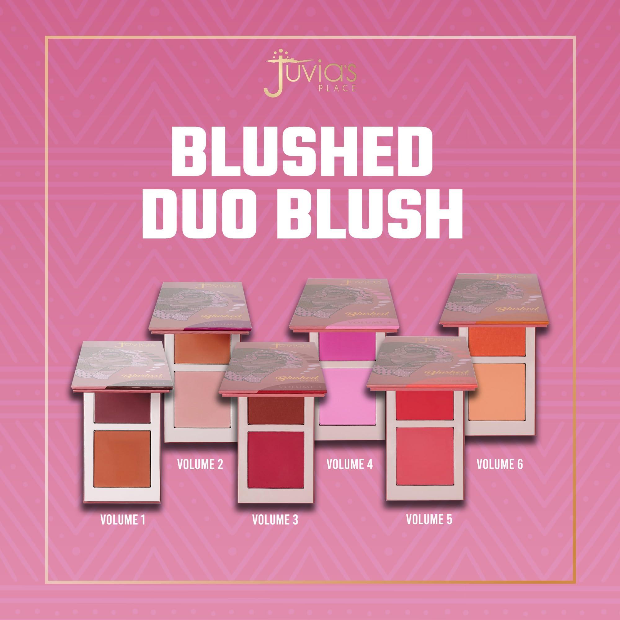 Juvia's Place Juvia\'s Place Blushed Duo Blush - Two Tone Pigmented Buildable Pressed Mineral Powder - Rosy Natural Cheeks Matte Fresh Finish for All Skin Color -Volume2
