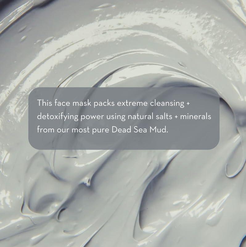 Pure Body Naturals Pure Body Naturals Dead Sea Mud Mask - Face Mask and Body Mud for Acne, Blackheads, and Oily Skin - Facial Self Care for Men and Women - Minimize Pores with Deadsea Mud, Clay, Charcoal - 8.8 Ounce