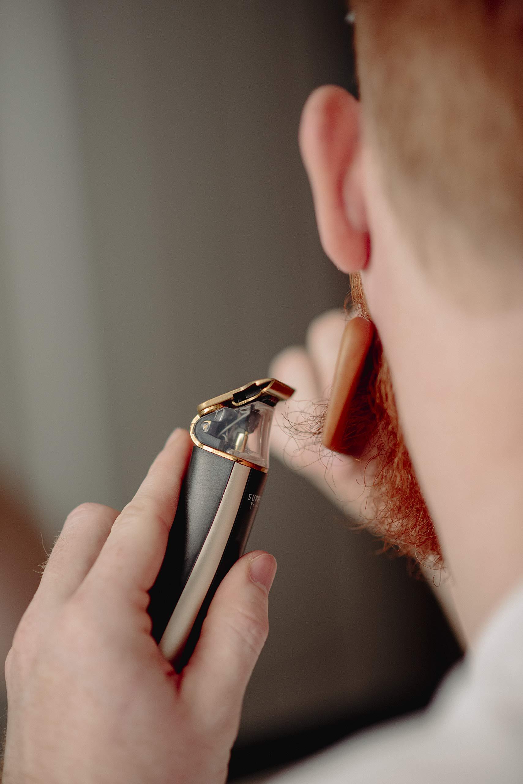 Supreme Trimmer Supreme Trimmer 3-in-1 Barber Bundle | Pro Clipper, T-Shaper Trimmer & Crunch Foil Shaver | Professional Beard Trimmer Mens Hair Clipper Kit | Gold