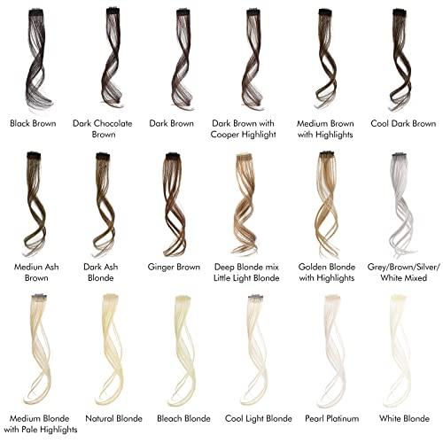 REECHO REECHO Long Side Air Bangs, Wavy Curly Clip in Curtain Bangs Front Side Bangs Face-Framing Highlights for Women Daily Use 2 PCS Set Long Temples-Black Brown