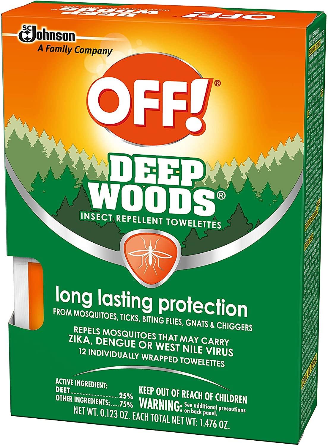 OFF! OFF! Deep Woods Towelettes, 12 CT (Pack - 1)