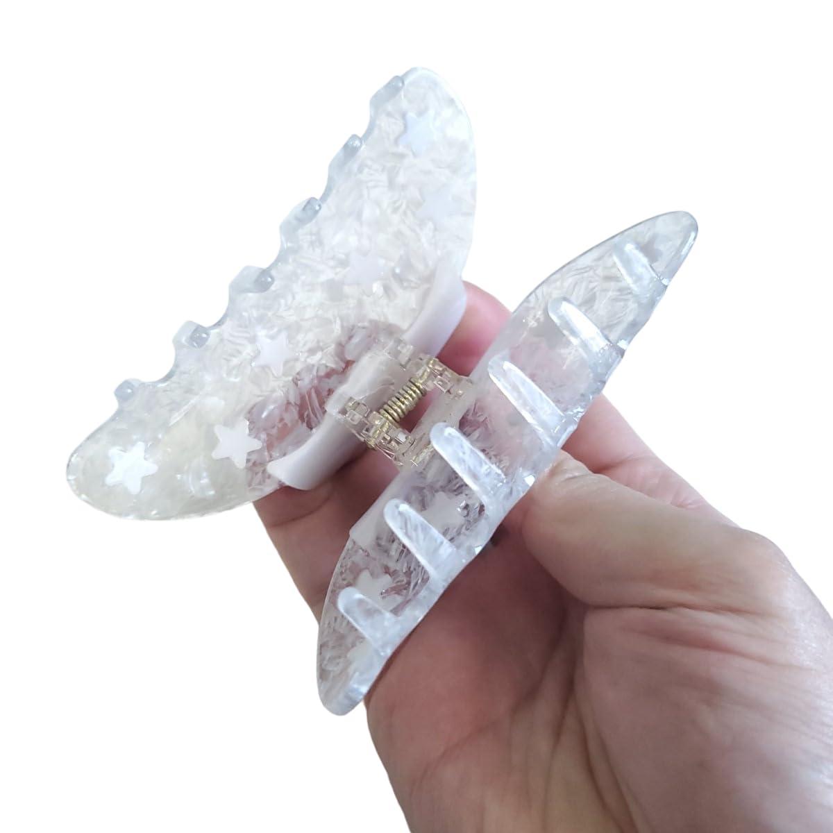 Generic Generic White Moon Hair Clip,Acetate Claw Clip for Women,Women Hair Accessories, 1 Count (Pack of 1)