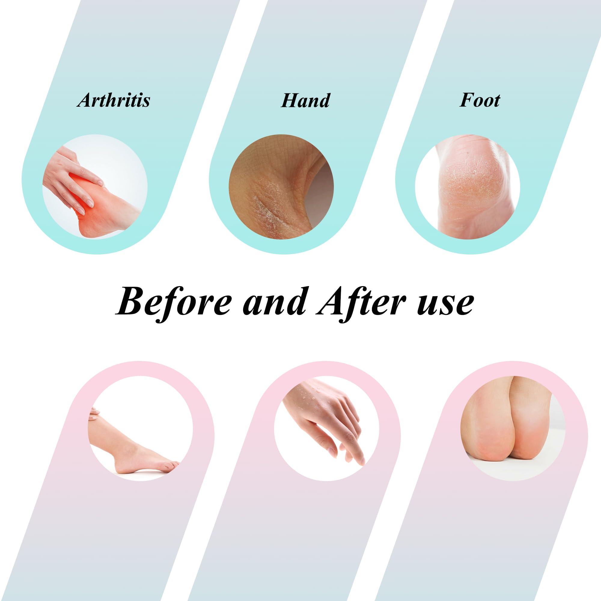 Henlivy Paraffin Wax warmer for Hand and Feet, Includes 4000ml Wax warmer Machine and 6 packs of Lavender scented Paraffin Wax, Enjoy take care of your hands and feet