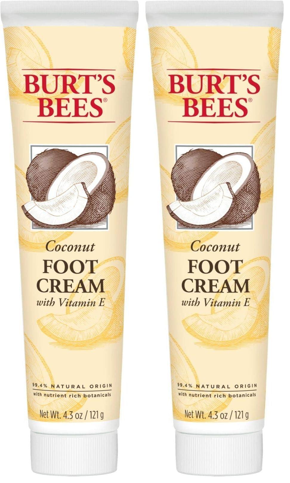 Burt\'s Bees Burt\'s Bees Coconut Oil Foot Cream, Package May Vary, 4.3 Oz (Pack of 2)