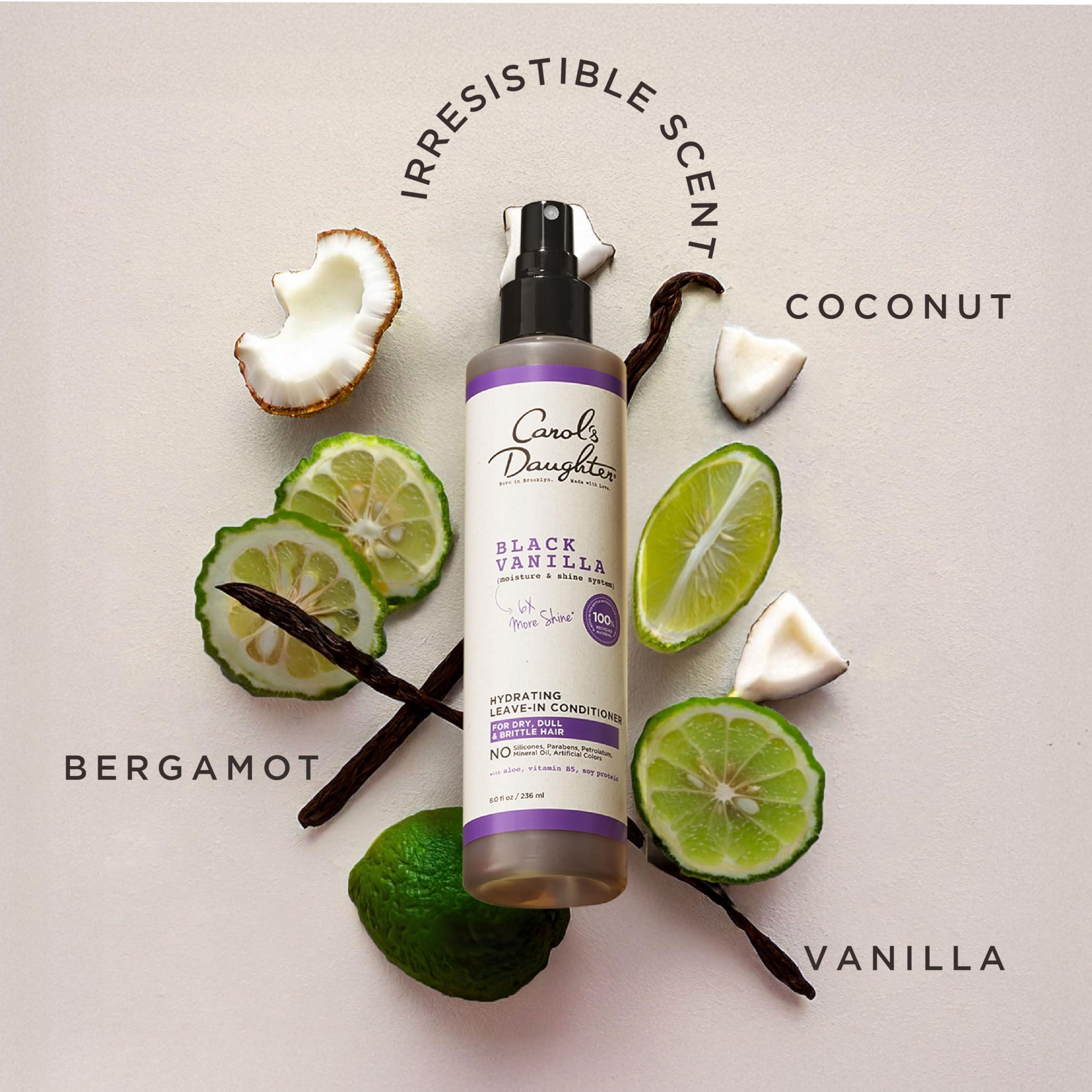 Carol's Daughter Carol\'s Daughter Black Vanilla Leave In Conditioner for Curly, Wavy or Natural Hair, Moisturizing Hair Care for Dry, Dull or Brittle Hair, 8 Fl Oz