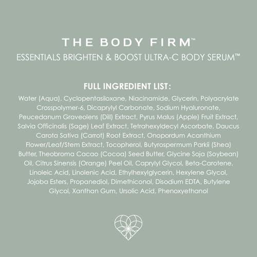 Crepe Erase Crepe Erase Brighten & Boost Ultra-C Body Serum, Anti-Aging Skin Care, Firming Body Moisturizer w/Vitamin C, Moisturizing Shea Butter & Cocoa Butter to Support Wrinkle, Crepe Skin & Collagen, 4 fl oz