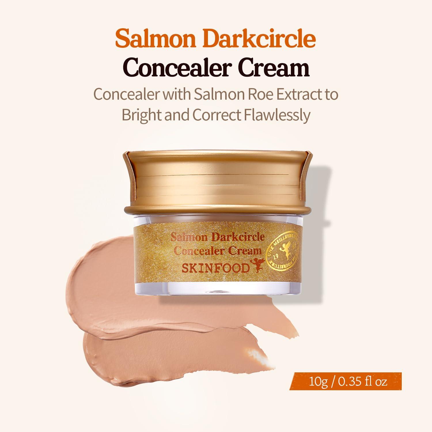 SKIN FOOD since 1957 SKINFOOD Salmon Dark Circle Concealer Cream #2 - Concealer for Dark Circles - Under Eye Concealer for Dark Spots and Wrinkles - Full Coverage Under Eye Concealer - 0.35 Oz/10 g (Salmon Beige)