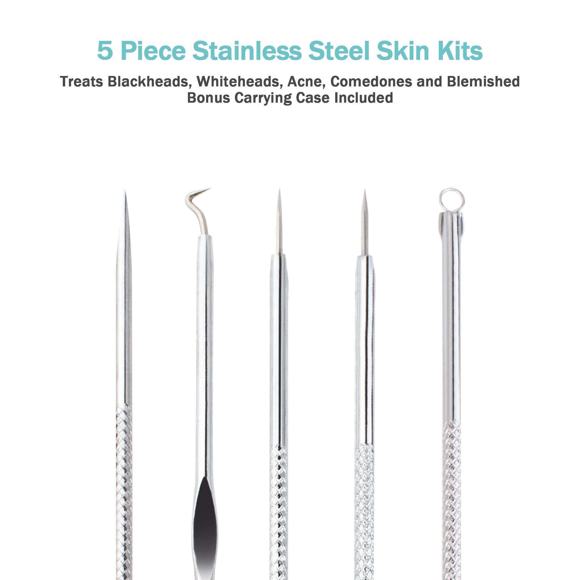 EZBASICS EZBASICS Facial Steamer Ionic Face Steamer for Home Facial, Warm Mist Humidifier Atomizer for Face Sauna Spa Sinuses Moisturizing, Unclogs Pores, 1 Pack + 5 Stainless Steel Skin Kit Pink