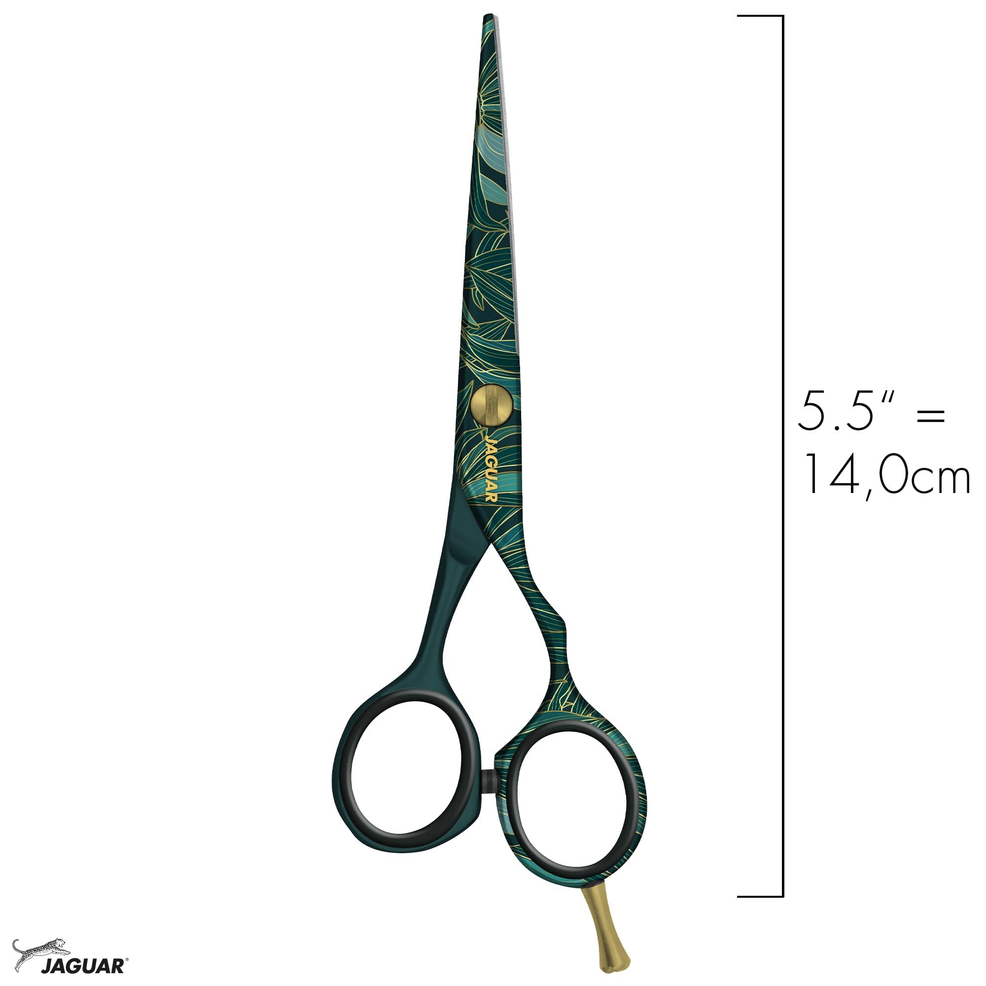 JAGUAR Jaguar Exotic Island Jungle Green Hairdressing Scissors, Right Handed Offset Handle, 5.5 Inch