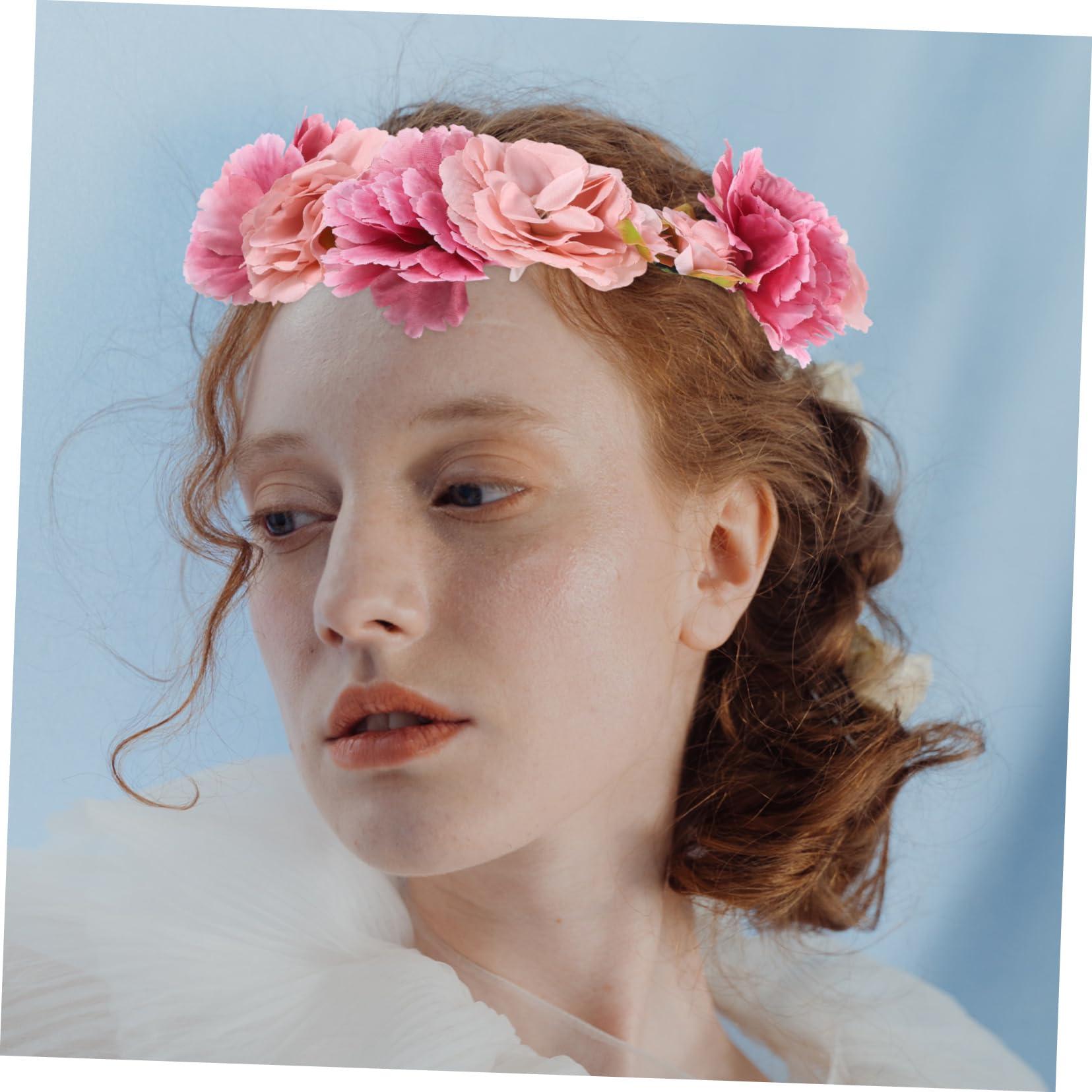 Homoyoyo Homoyoyo Flower Headpiece Flower Headbands for Wedding Flower Headband Flower Wreath Bridal Headpieces Flower Crowns Head Bands for Women\'s Hair Floral Garland Crown Lily Bulk Bridesmaid