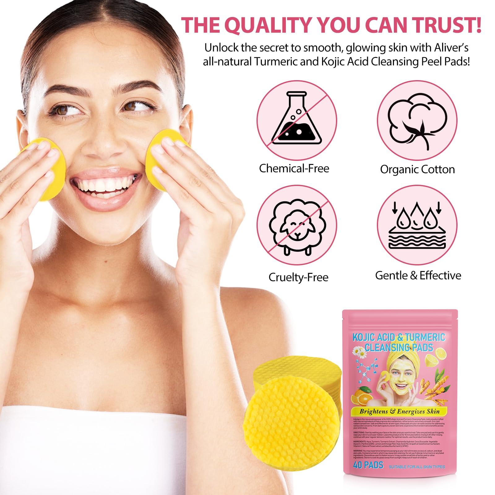 newseel Newseel Turmeric Face Scrub Pads - Dark Spot Cleansing & Exfoliation (40 PCS)