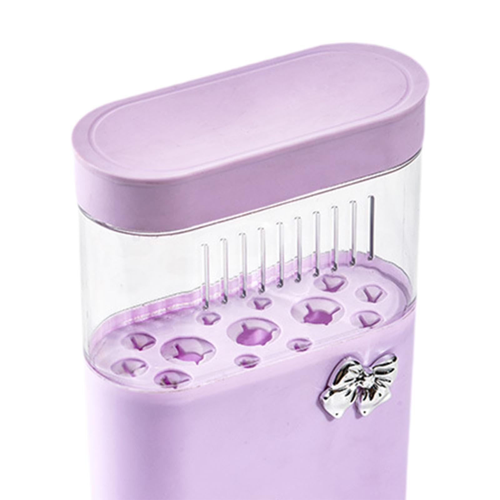 Generic Generic Makeup Brush Storage Cosmetic Brushes Storage Display Case 13 Slots Waterproof Paintbrushes Desktop Makeup Brush Organizer, violet, 21cmx14cmx6cm