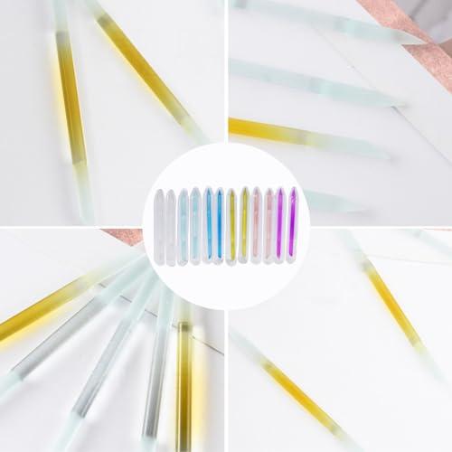 Btgghytr 12Pcs Glass Cuticle Pusher And Remover Tool Professional Filing Cuticle Remover Pedicure For Nails And Cuticles Care