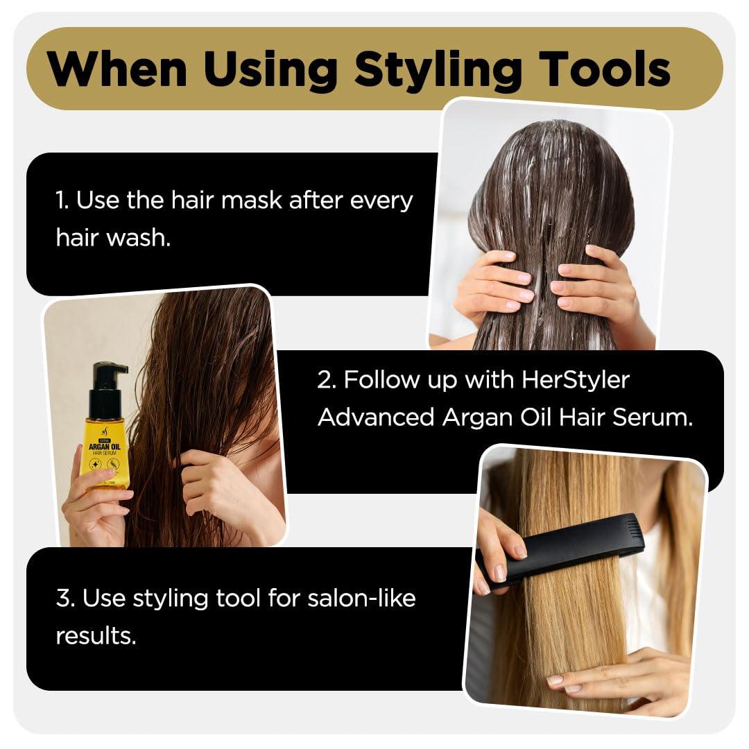 HerStyler Herstyler Biotin Hair Serum & Herstyler Argan Oil Hair Mask Set