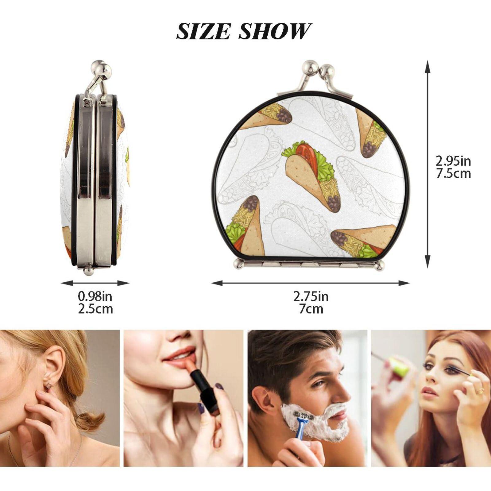 Augenstern Augenstern Travel Makeup Mirror Taco-scetch-Mexican Foldable Cosmetic Mirror Pocket Mirror