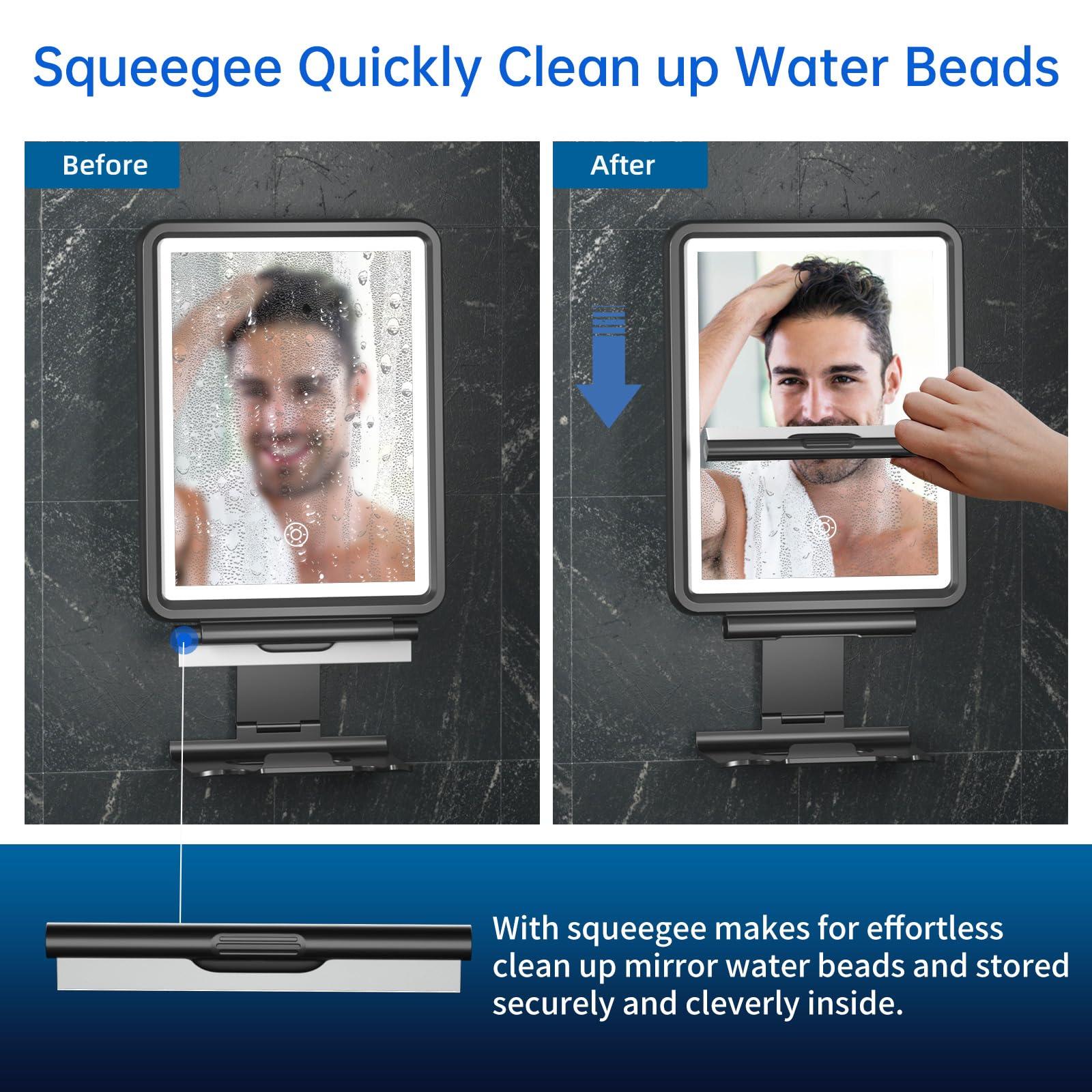 COSMIRROR COSMIRROR Shower Mirror Fogless for Shaving and Lighted Makeup Vanity Mirror