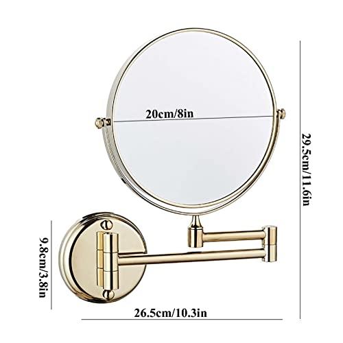 YSUEFIJO YSUEFIJO Wall Mounted Makeup Mirror, Double Sided Cosmetic Mirror, Portable Shaving Barber Mirror, 1X/3X/5X/7X/10X Magnifying Vanity Mirror, 360 Degree Swivel, for Makeup, Hair Styling
