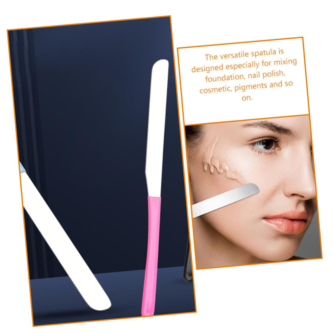 FOMIYES FOMIYES Foundation Makeup Spatula Smooth Surface Long Metal Makeup Stirring Tool