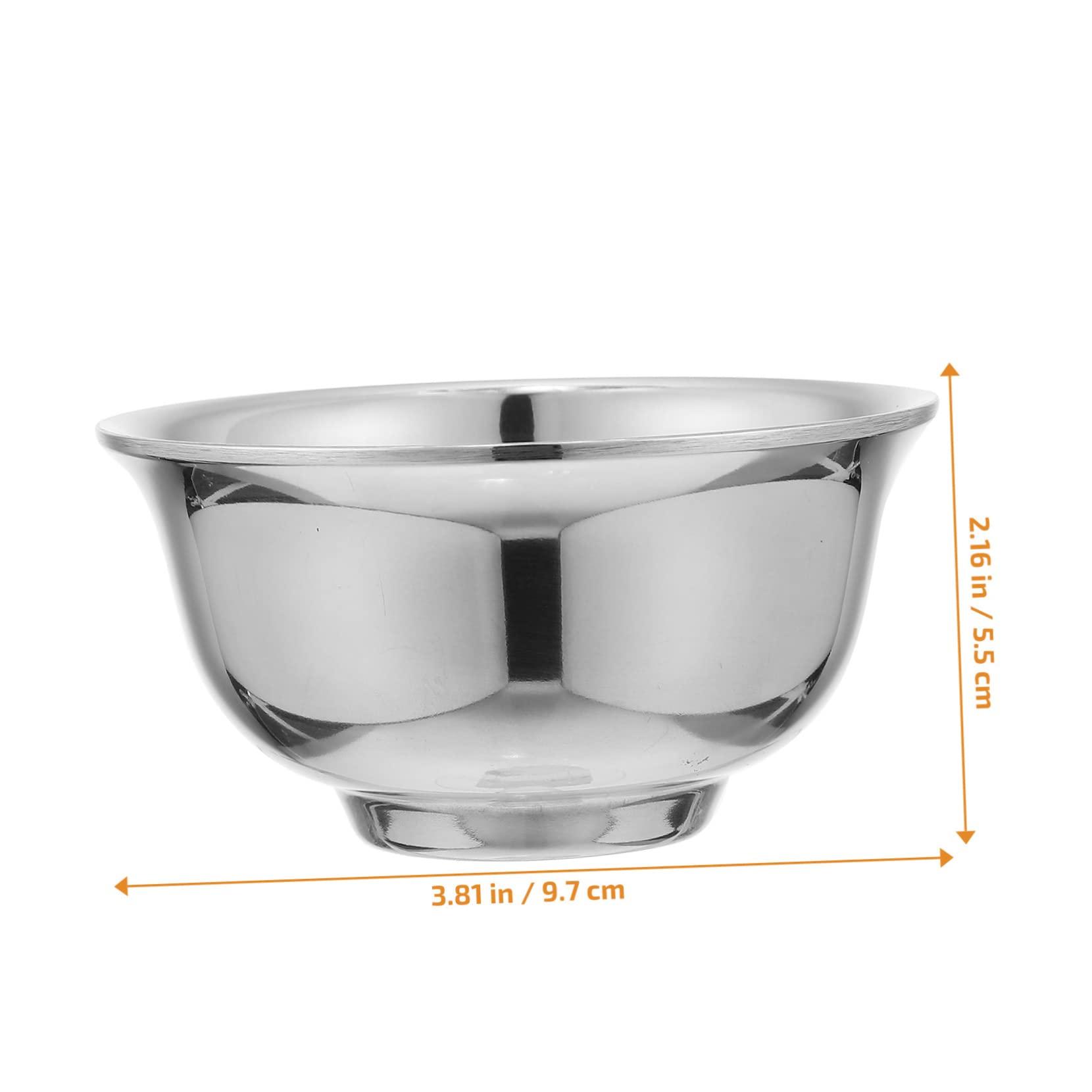 Ipetboom Ipetboom Whipping Bowl Foaming Soap Shaving Soap Travel Shaving Cream Face Lotion Shave Cream Soap for Men Foam Soap Grooming Shaving Bowl Beard Shaving Mug Silver Stainless Steel