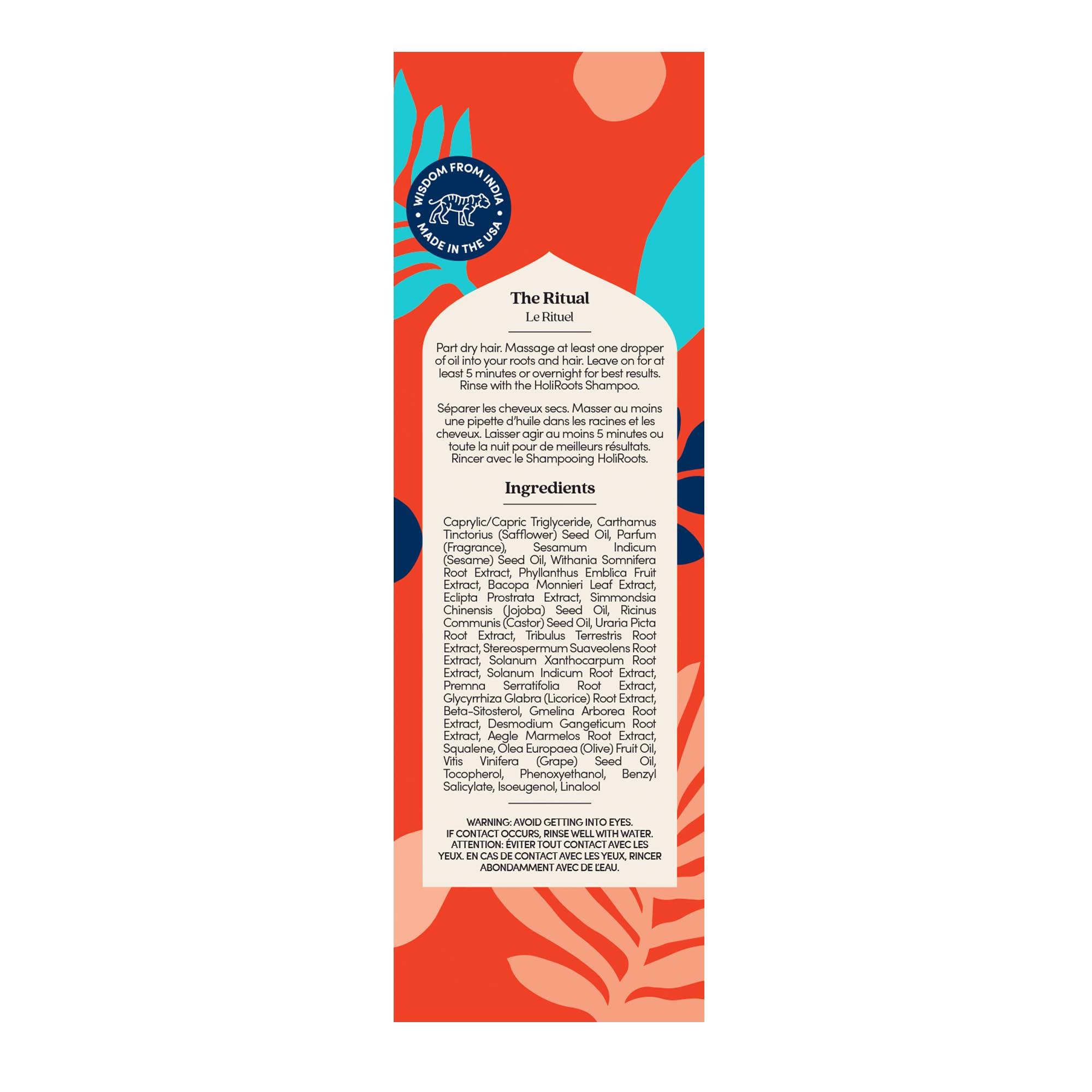 Fable and Mane Fable and Mane Hair Oil - HoliRoots Strengthening Serum for Damaged, Frizzy Hair with Ashwagandha, Castor Oil & Scalp Treatment - 1.8FL oz