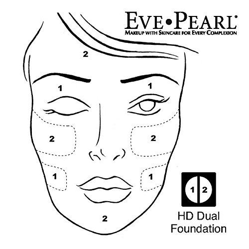 EVE PEARL EVE PEARL HD Dual Foundation Full Coverage Foundation Set Long Lasting Everyday Non Greasy Lightweight Texture Makeup Set 3,6,12 Value Packs (Pack of 3, Dark)