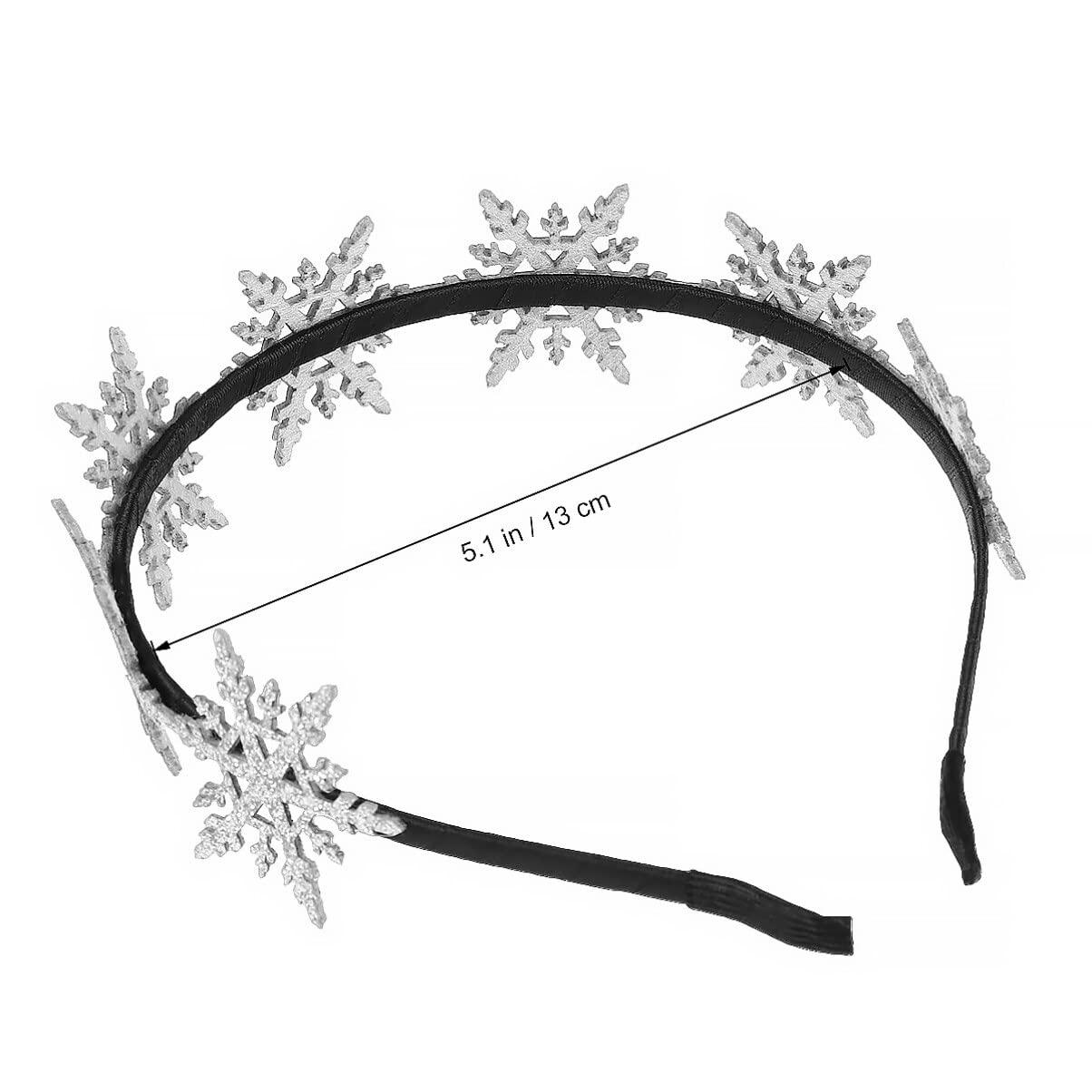 Lurrose Christmas Headbands for Women Snowflake Hairband Snowflake Tiara Hair Hoop Headpiece Accessories Holiday Party Favors Gifts