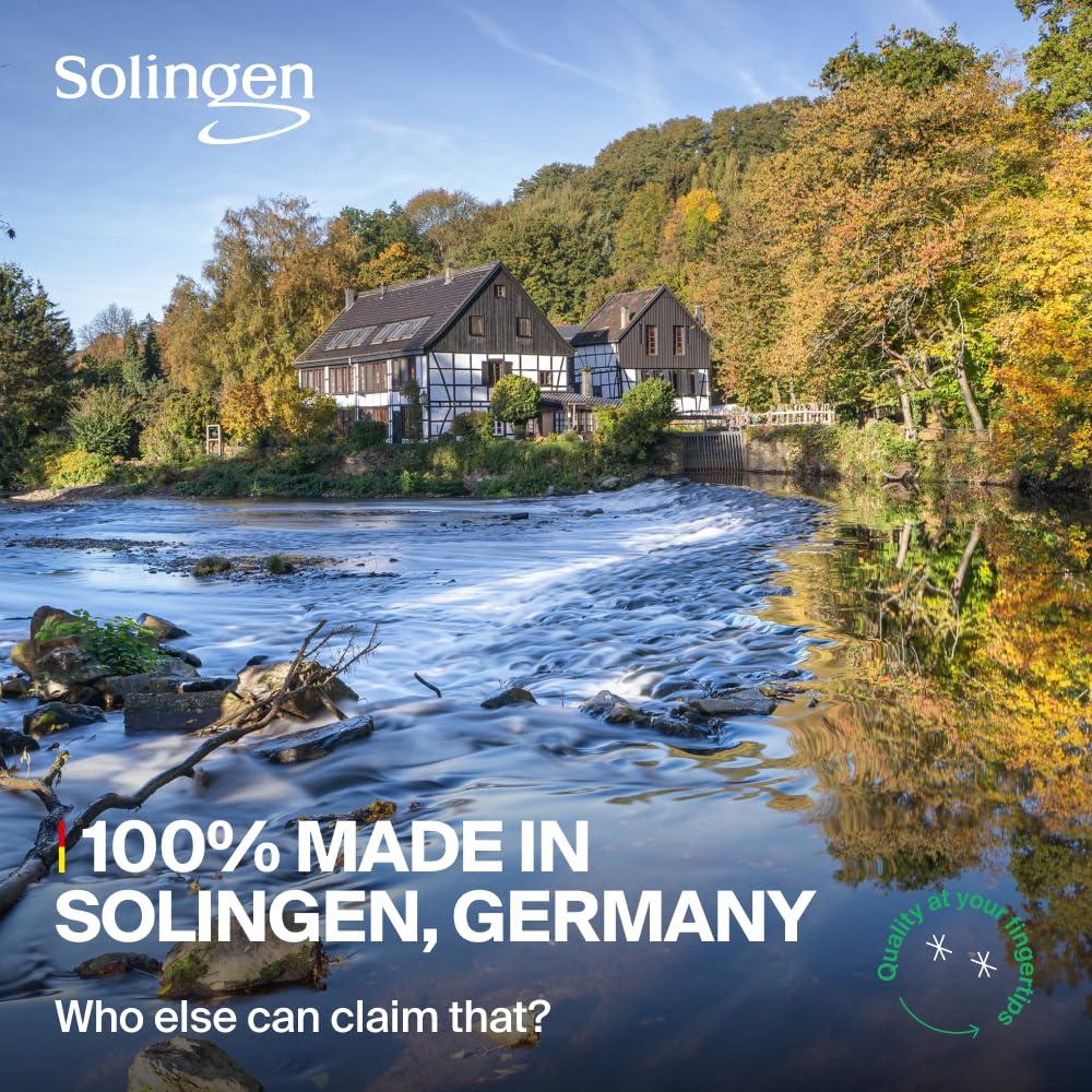 GERmanikure GERMANIKURE Nail and Cuticle Scissors - FINOX Stainless Steel Professional nail scissors for nail tips - nail scissors curved Manicure Tools in Leather Case - Ethically Made in Solingen Germany - 4702