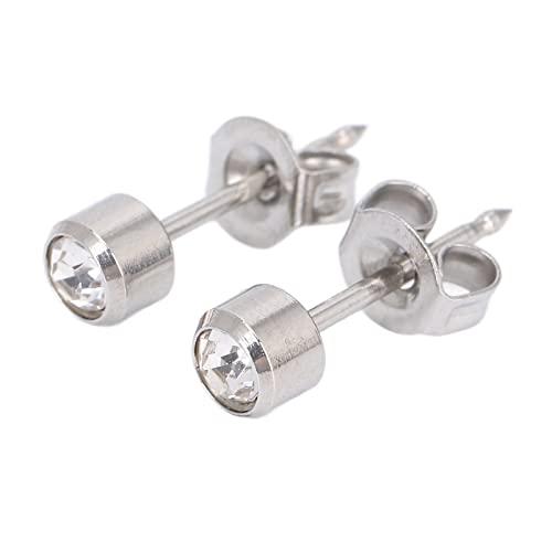 GOTOTOP 12 Pairs Stainless Steel Stud Earrings, Premium Ear Piercing Gun, Steel Safe Ear Piercing Gun Tools Kit Ear Stud Earplug Earring For Ears Nose Navel Lip