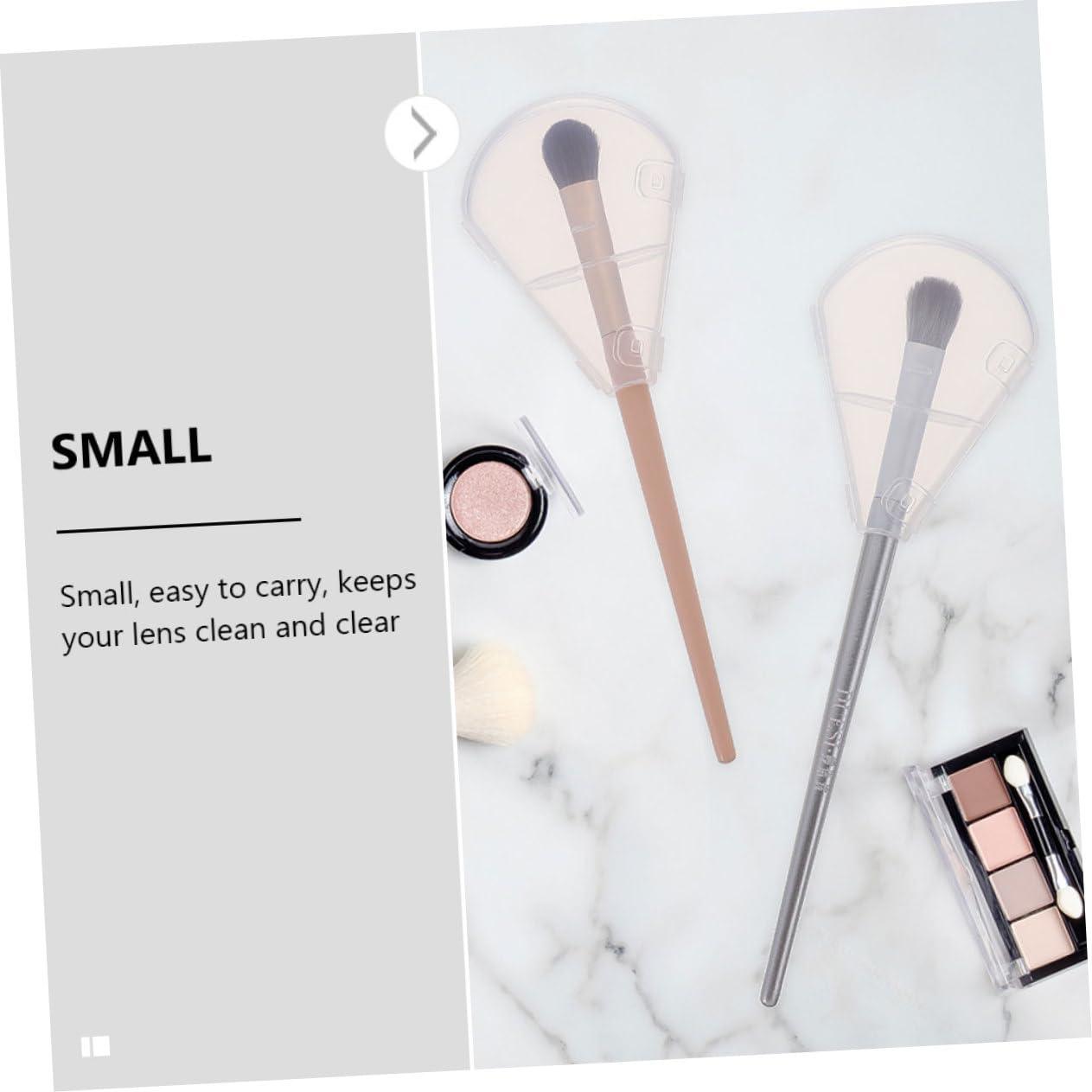 HAPINARY HAPINARY 6pcs Protection Cap Makeup Brush Protector Highlighter Brush Cover Makeup Brushes Protector Brush Cover Cap Double Hair Dye Bowl Makeup Brush Guard Cover Cosmetics Brush Abs White