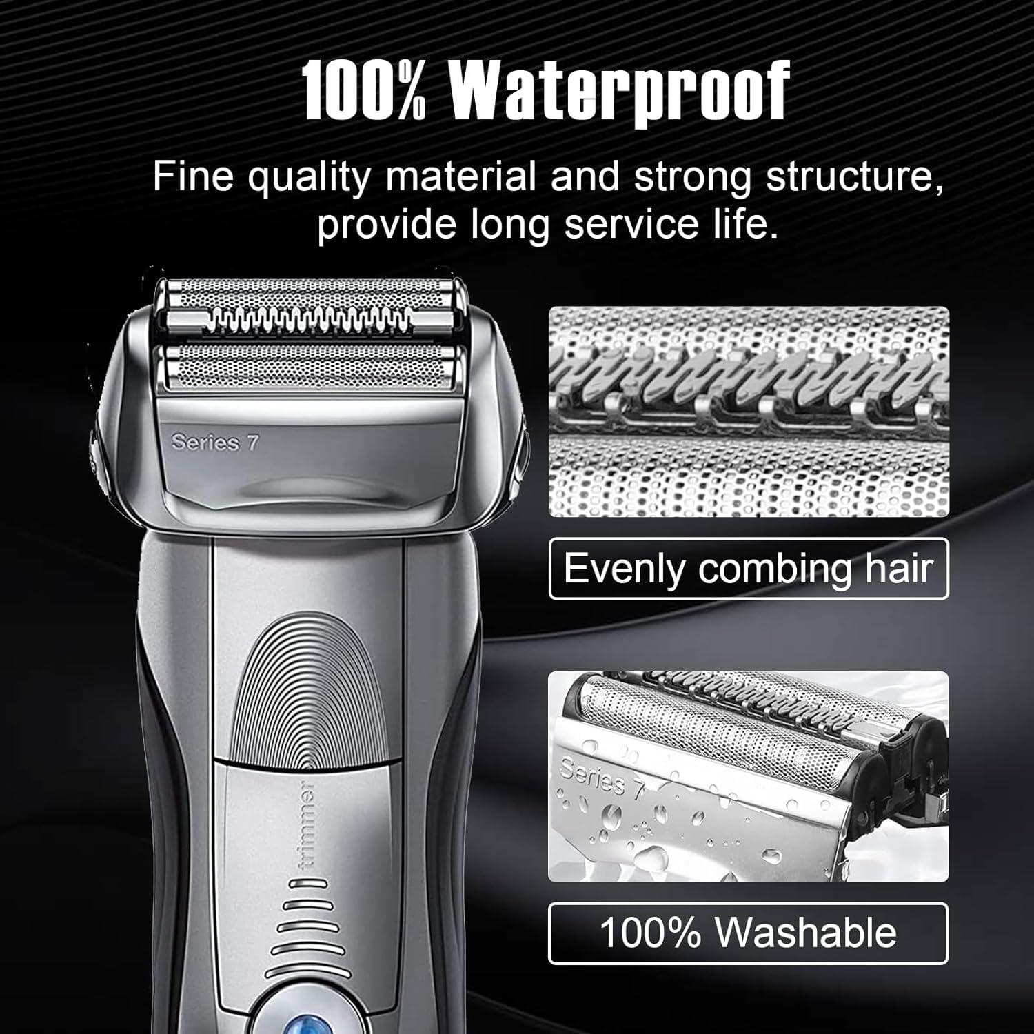 Audoc 70S Series 7 Replacement Head Compatible with Braun Series 7 Shavers Replacement Blades,for Braun Shavers 720cc, 730cc, 735s, 750cc, 760cc, 790cc, and 795cc Foil Shaver (2Pack)