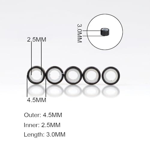 GlamorDove GlamorDove Hair Extension Tool 4.5mm Micro Beads 1000Pcs Hair Extension Microlink Beads Rings Silicone Aluminum Beads for Extension Tinsel Weft Extension