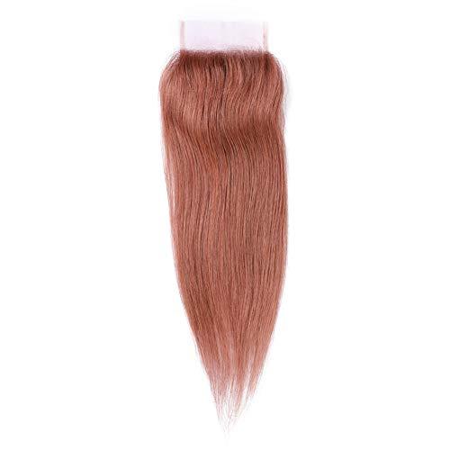Tony beauty hair Tony Beauty Hair #33 Copper Red Peruvian Human Hair Weaves 3 Bundles with Lace Closure 4x4 Dark Auburn Straight Virgin Hair Wefts Extensions Reddish Brown Human Hair Bundles 4Pcs Lot (18 18 18+18)