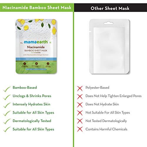 MAMAEARTH MAMAEARTH Niacinamide Bamboo Sheet Mask - Pack of 2 (25 g * 2)