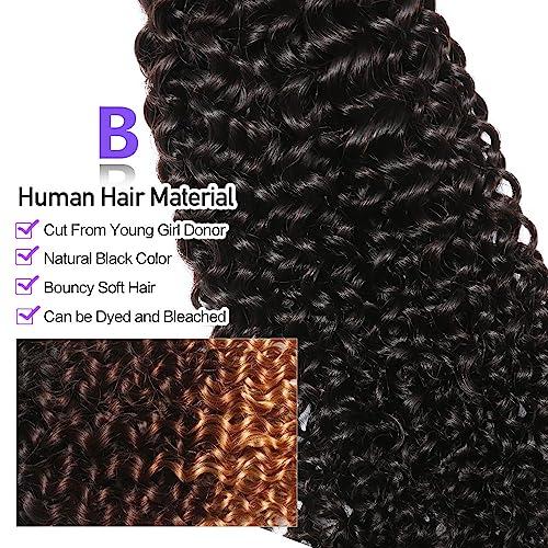 UDesire 10A Brazilian Virgin Curly Hair 1 Bundle Brazilian Curly Virgin Hair Weave 100% Unprocessed Brazilian Remy Human Hair Extensions Natural Black Color(16 inch)
